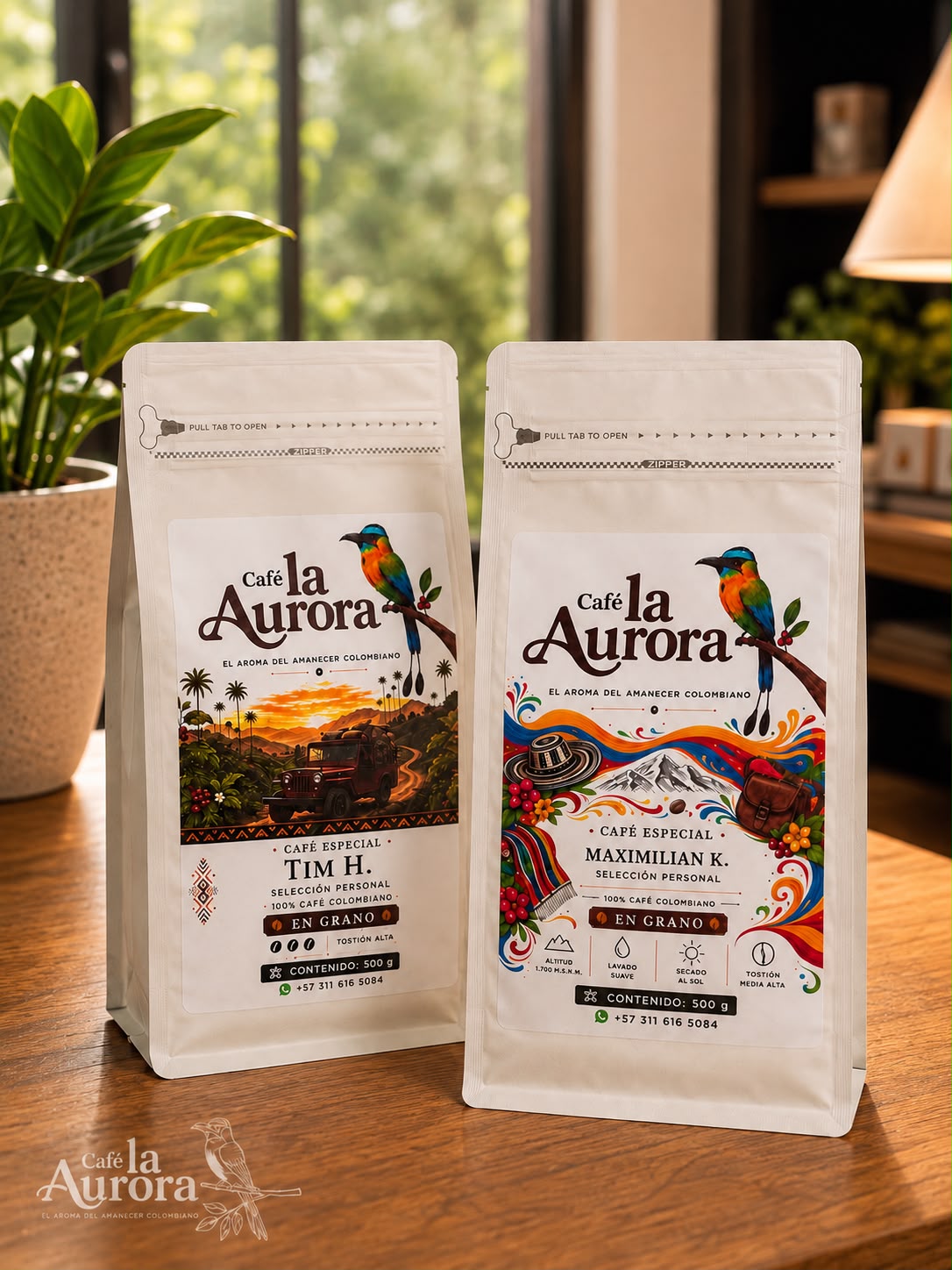 Ediciones personalizadas en grano de Café La Aurora